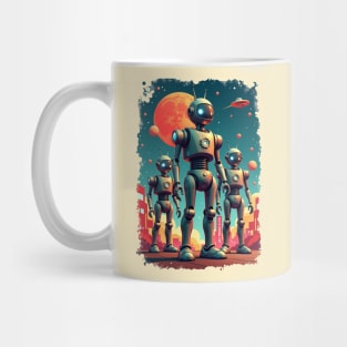 Retro Robot Revival: Vintage Visions of the Future Mug